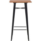  Barski stol crni 60 x 60 x 108 cm od masivne borovine i čelika | shoptok.hr