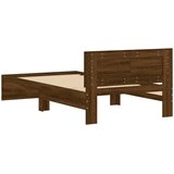  Okvir kreveta bez madraca s uzglavljem boja hrasta 100x200 cm | Eponuda.com