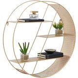 CARRYHOME stenski regal 60/60/15 cm zlate barve Cene