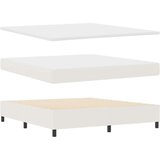  Krevet s box springom s madracem u krem boji super kraljica tkanina od kadice | shoptok.hr
