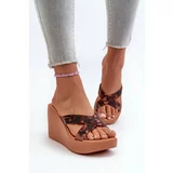 Kesi Women's wedge slippers Ipanema High Fashion Slide Fem Brown