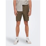Only Brown Men's Linen Shorts & SONS Linus - Men Cene