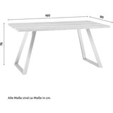 Bessagi Home jedilna miza melani, barva hrasta | Shoptok.si