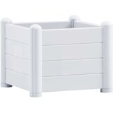 vidaXL Povišena vrtna gredica PP bijela 43 x 43 x 35 cm | shoptok.hr