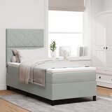 vidaXL Box Spring Krevet s Madracem Svjetlosiva 90x200 cm Baršun | shoptok.hr