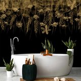  Foto tapeta - Nature landscape - black abstract nature motif with flowers in sepia 500x350 | shoptok.hr