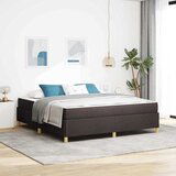 vidaXL Krevet s opruga kutije Ostalo Tamno smeđa i bijela 180 x 200 cm | shoptok.hr