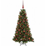  Umjetno božićno drvce s kuglicom 150 cm 150 LED lampica - 150 cm s LED-ima i crvenim lopticama | shoptok.hr