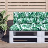 vidaXL Blazina za palete vzorec listja 80x40x12 cm blago | Shoptok.si