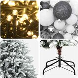  Umjetno božićno drvce s kuglicama 150 cm 150 LED lampica | shoptok.hr