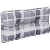  Blazina za kavč iz palet siva karo 80x40x12 cm, (20656944) | Shoptok.si