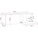  Zidni TV ormarić hrast sonoma 100x30x30 cm konstruirano drvo | Eponuda.ba
