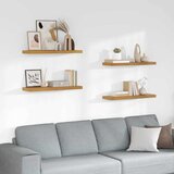  Polica na zidu 4 pcs Bež 90 x 23,5 x 4 cm Konstruirano drvo | shoptok.hr