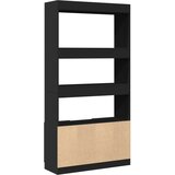 vidaXL Visoka komoda crna 92 x 33 x 180 cm od konstruiranog drva | shoptok.hr