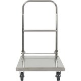 Kolica s platformom srebrna 82 x 53 x 86 od nehrđajućeg čelika | shoptok.hr