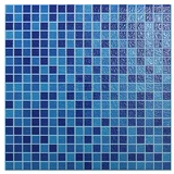 In Stenska ploščica Indico (33,3 x 33,3 cm, različni odtenki modre, glazirana, primerna za bazen in tuš)