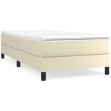 Krevet s oprugama i madracem krem 80 x 200 cm od umjetne kože | shoptok.hr