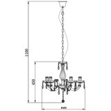 Zuma line RLD94016-5A - Luster na lancu MAGNOLIA 5xE14/40W/230V | Eponuda.com