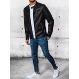 DStreet Men's Black Leather Jacket