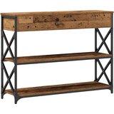  Konsolna miza Staro les 100x28x75 cm Izpopolnjeno les in jeklo, (22008760) | Shoptok.si