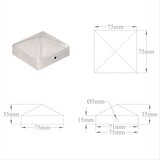 vidaXL piramidalni poklopci za stupove ograde 6 kom metalni 71 x 71 mm | shoptok.hr