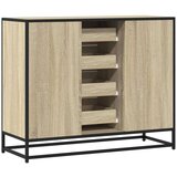 vidaXL Komoda sonoma hrast 92x35x76 cm izrađeno drvo | shoptok.hr