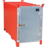 eurokraft pro lakiran zaboj za svetilne cevi, prostornina 1000 l, 1100 kosov Ø 25 mm / 500 kosov Ø 37 mm, dxšxv 1700 x 770 x 1125 mm, ognjeno rdeča ba | Shoptok.si
