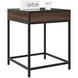  Noćni ormarić s beskonačnim LED boja smeđeg hrasta 40x40x51 cm | Eponuda.com