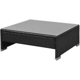 Poli 7-dijelni vrtni lounge set s baldahinom poli ratan crni | shoptok.hr