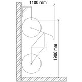 eurokraft basic Obešalo za kolesa, za pritrditev na steno, dolžina 1170 mm | Shoptok.si