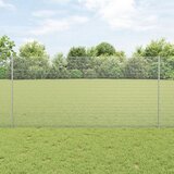 vidaXL Zavarena žičana ograda s 44 U-postova Srebrna 1.2x50 m Čelik Cijene