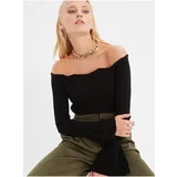 Trendyol Women's Black Off-the-Shoulder Sweater - Women's