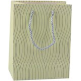  Paper Gift Bag Silver Wavy Lines 23 x 18 x 10.5 cm | Shoptok.si