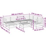  8-dijelni set vrtnih sofa od masivne borovine | shoptok.hr