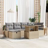 vidaXL set sofe od 7 komada s jastučićima bež poli ratan | shoptok.hr