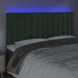  LED posteljno vzglavje temno zeleno 200x5x118/128 cm žamet, (20953483) | Shoptok.si