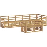  Set vanjskih sofa 8 pcs Bijela 306 x 128,5 x 73 cm | shoptok.hr