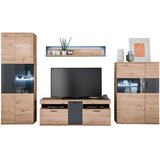 Livetastic DNEVNI REGAL, antracit, prozorno, barve hrasta u