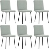 Maison Chic Jedilni stoli - Vzorci stoli 6 kosov svetlo siv žamet A1293, (22031496) | Shoptok.si