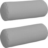 vidaXL valjkasti jastučići 2 pcs oblačnosiva Ø 25 x 70 cm tkanina | shoptok.hr