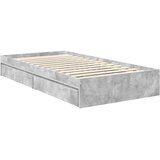 Krevet s od storage Betonski sivi 90 x 190 cm Konstruirano drvo | shoptok.hr