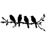 Lessentiel Maison zidna vešalica Sitting Birds, 62x42x2cm, Crna | ePonuda.com
