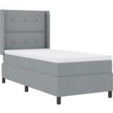 vidaXL Box Spring Krevet s Madracem Svjetlosiva 100x200 cm Tkanina | shoptok.hr