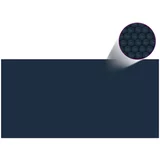 vidaXL Plavajoča PE solarna folija za bazen 1000x500 cm črna in modra