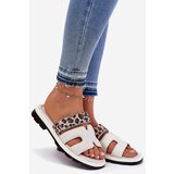 VINCEZA Ladies Leather Sandals With Velcro Leopard | Shoptok.si