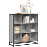 Furnova Knjižna omara siva sonoma 97,5x33x107,5 cm inž. les in kovina, (21932135) | Shoptok.si