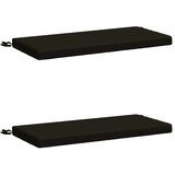  Jastučići za klupe - 2 dijela SOEST 2 kom. 100% poliester Crna - Crna 80 x 40 x 5 cm Melange | shoptok.hr