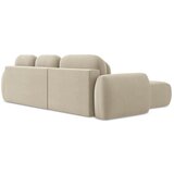 Makamii Svjetlo smeđa sklopiva/s prostorom za odlaganje kutna garnitura od bouclé tkanine (s lijevim kutom/s ležaljkom) Pele – | shoptok.hr