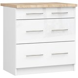 AKORD OLIWIA S80 3SZ Kabinet + BELO / VISOKI SJAJ BELE Plošče, (21713633) Cene