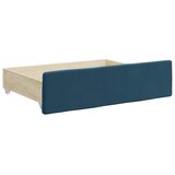  Dnevni krevet na razvlačenje s ladicama plavi 90x200 cm baršun | shoptok.hr